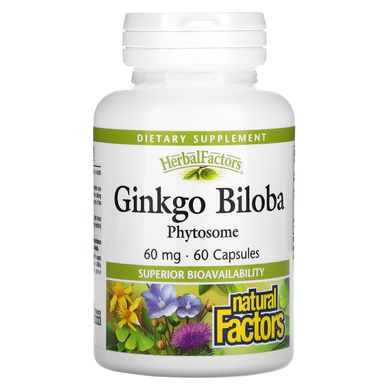 Фітосоми гінкго, Natural Factors, 60 мг, 60 капсул