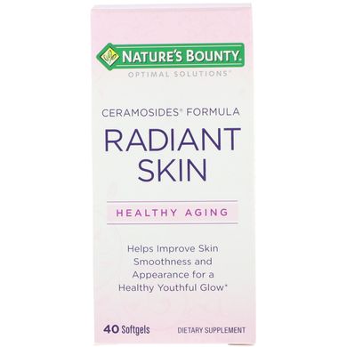 Для сияющей кожи Керамозиды Nature's Bounty (Radiant Skin Ceramosides Optimal Solutions) 40 капсул купить в Киеве и Украине