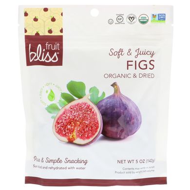 Органічний сушений інжир, Fruit Bliss, 5 унцій (142 г)