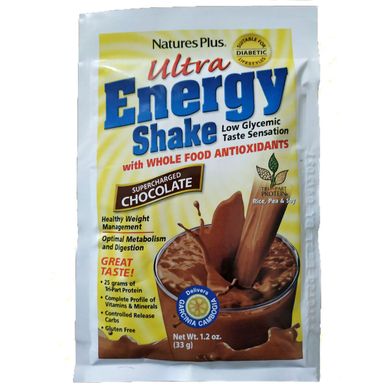 Замінник харчування, смак шоколаду, Chocolate Ultra Energy Shake, Natures Plus, 264 г