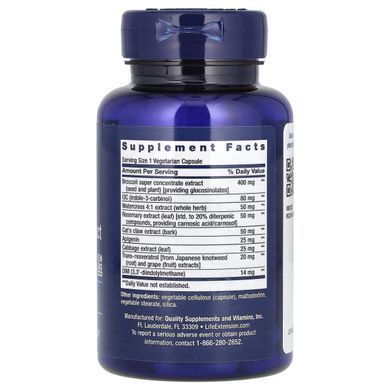 Triple Action Cruciferous Vegetable Extract with Resveratrol, Life Extension, 60 vegetarian capsules