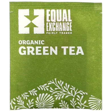 Equal Exchange, Органічний зелений чай, 20 чайних пакетиків, 1,41 унція (40 г)