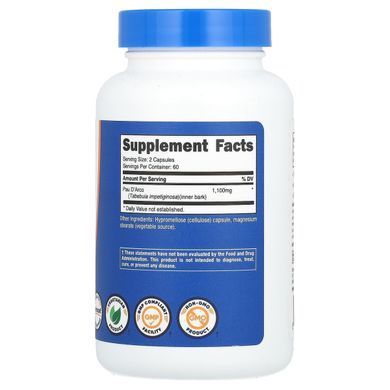 Nutricost, Pau D'Arco, 1,100 mg , 120 Capsules (550 mg per Capsule) купить в Киеве и Украине