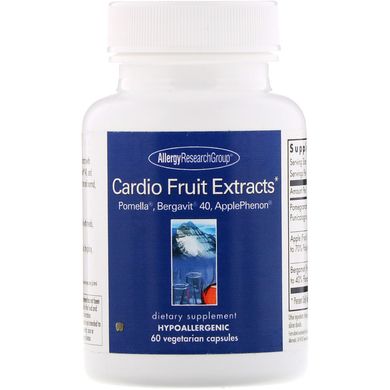 Фруктові екстракти для серця, Cardio Fruit Extracts, Allergy Research Group, 60 вегетаріанських капсул