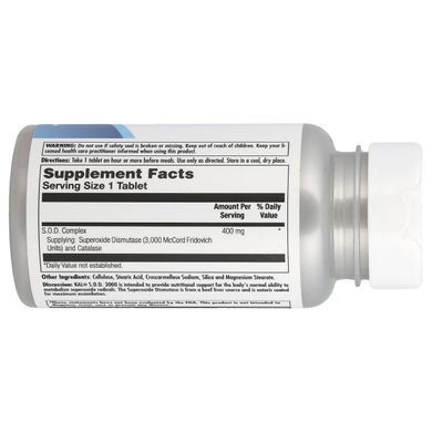 KAL, S.O.D. 3000, 400 mg, 100 Tablets купить в Киеве и Украине