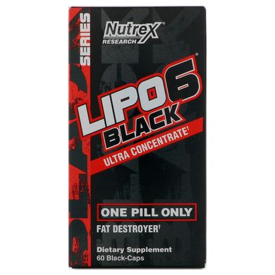 Жироспалювач ультраконцентрат Nutrex Research (Lipo 6 Black Ultra Concentrate) 60 чорних капсул