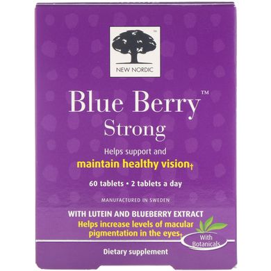 Харчова добавка New Nordic US Inc (Blue Berry Strong) 60 таблеток