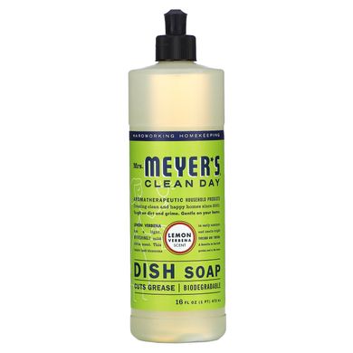 Рідина для миття посуду з ароматом вербени Mrs. Meyers Clean Day (Liquid Dish Soap) 473 мл