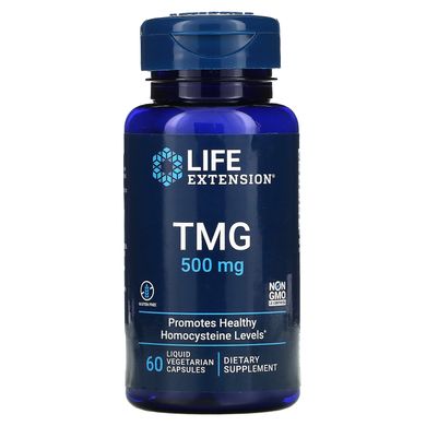 ТМГ триметилгліцин Life Extension (TMG) 500 мг 60 вегетаріанських капсул