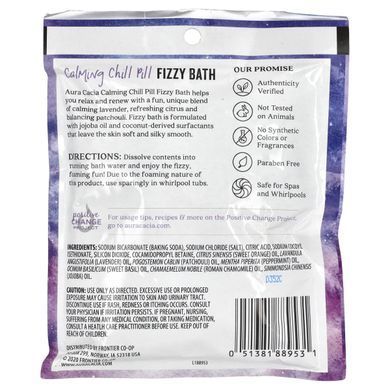 Aura Cacia, Fizzy Bath, успокаивающая охлаждающая таблетка, 2,5 унции (70,9 г) купить в Киеве и Украине
