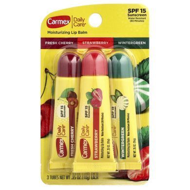 Carmex, Daily Care&reg;, Moisturizing Lip Balm, SPF 15, Variety, 3 Pack, 0.35 oz (10 g) Each