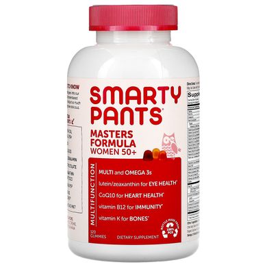 Мультивитамины для женщин 50+ фруктовый вкус SmartyPants (Masters Complete) 120 жевательных таблеток купить в Киеве и Украине