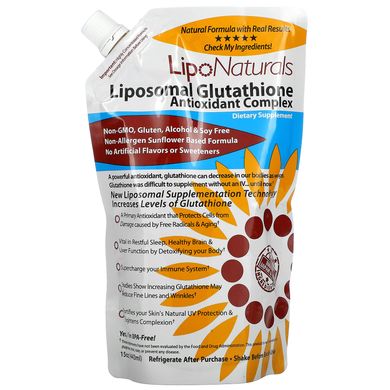 Антиоксидантний комплекс - ліпосомальний глютатион з Сетра, Lipo Naturals, 15 р унц (443 мл)