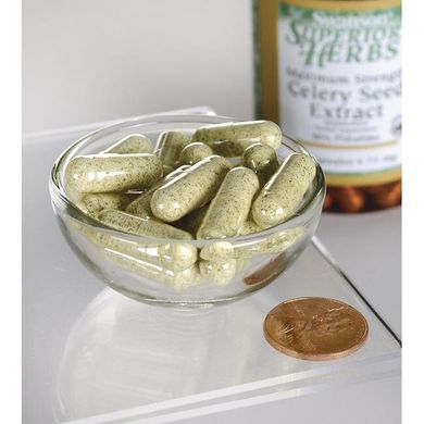 Екстракт насіння селери - максимальна сила, Celery Seed Extract - Maximum Strength, Swanson, 150 мг, 60 капсул