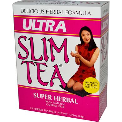 Чай для схуднення Hobe Labs (Ultra Slim) 24 пакетика трав'яний смак