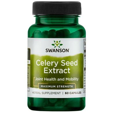 Екстракт насіння селери - максимальна сила, Celery Seed Extract - Maximum Strength, Swanson, 150 мг, 60 капсул