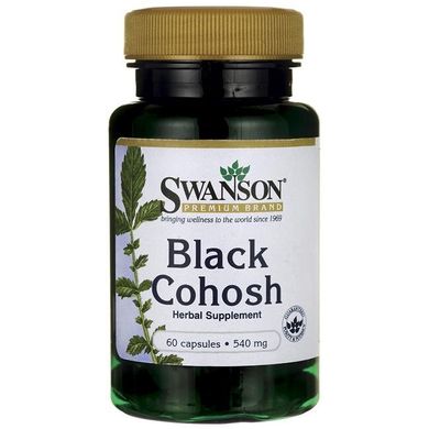 Чорний Стебліст Swanson (Black Cohosh) 540 мг 60 капсул