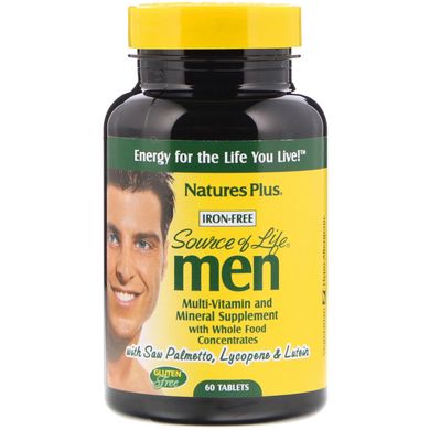 Мультивітаміни для чоловіків Nature's Plus (Source Of Life Men) 60 таблеток