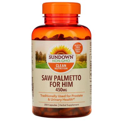 Со-пальметто Sundown Naturals (Saw Palmetto) 450 мг 250 капсул