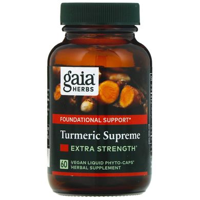 Куркума Gaia Herbs (Turmeric Supreme Extra Strength) 482 мг 60 капсул купить в Киеве и Украине