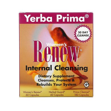 Набір для внутрішнього очищення для жінок Women's Renew, Прогма, що складається з, Yerba Prima, 3 частин