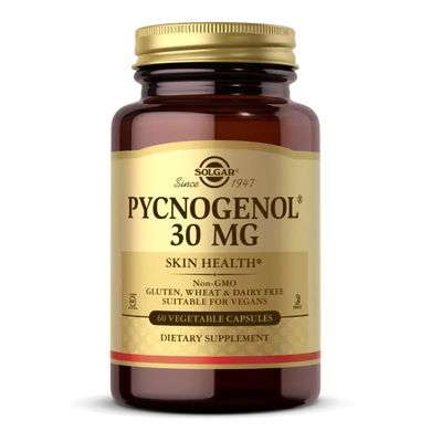 Пікногенол Solgar (Pycnogenol) 30 мг 60 капсул