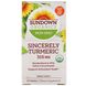 Куркума Sundown Organics (Sincerely Turmeric) 315 мг 30 таблеток фото