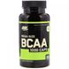 Аминокислотный комплекс BCAA 1000, большая упаковка, 1 г, Optimum Nutrition, 60 капсул фото