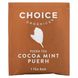 Choice Organic Teas, Puerh Tea, какао-м'ятний пуер, 16 чайних пакетиків, 1,12 унції (32 г) фото
