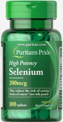Селен Puritan's Pride (Selenium) 200 мкг 100 таблеток купить в Киеве и Украине