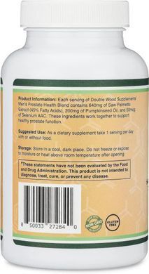 Підтримка простати з Пальметто Double Wood (Prostate Support Supplement) 120 капсул