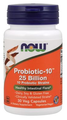 Пробиотик-10 Now Foods (Probiotic-10) 25 млрд МЕ 30 капсул купить в Киеве и Украине