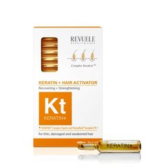 Активатор для росту волосся з кератином Revuele (Keratin+ Ampoules Hair Restoration Activator) 8 ампул по 5 мл