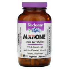Мультивітаміни без заліза Bluebonnet Nutrition (Daily Multiple) 1 в день 120 капсул