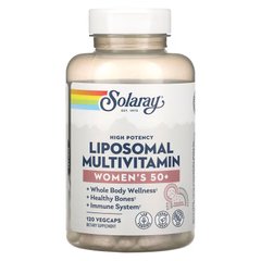 Высокоэффективные липосомальные мультивитамины для женщин старше 50 лет Solaray (High Potency Women's 50+ Liposomal Multivitamin) 120 растительных капсул купить в Киеве и Украине