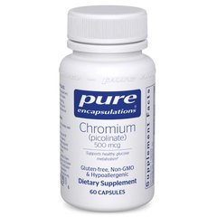 Хром Піколинат Pure Encapsulations (Chromium Picolinate) 500 мкг 60 Капсул