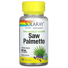 Со пальметто Solaray (Organically Grown Saw Palmetto) 555 мг 100 капсул купить в Киеве и Украине