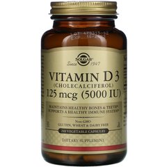 Витамин Д3 Solgar (Vitamin D3) 5000 МЕ 240 капсул в растительной оболочке купить в Киеве и Украине