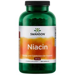 B-3 Ніацин, Niacin, Swanson, 500 мг, 250 капсул