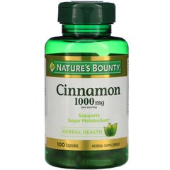Корица Nature's Bounty (Cinnamon) 1000 мг 100 капсул купить в Киеве и Украине
