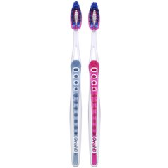 Зубная щетка Luxe, средняя щетина, 3D White, Luxe Toothbrush, Medium Bristles, Oral-B, 2 зубных щеток купить в Киеве и Украине