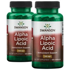 Альфа-ліпоєва кислота, Alpha Lipoic Acid, Swanson, 100 мг, 240 капсул