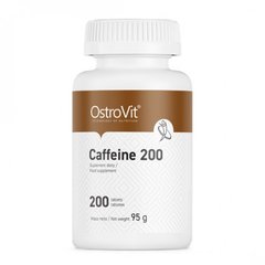 Кофеин, CAFFEINE, OstroVit, 200 мг, 200 таблеток купить в Киеве и Украине