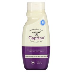 Caprina, Свіже козяче молоко, приголомшливий засіб для душу, олія ши, 16,9 рідких унцій (500 мл)