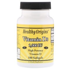 Вітамін D3 Healthy Origins (Vitamin D3 high potency) 1000 МО 180 капсул