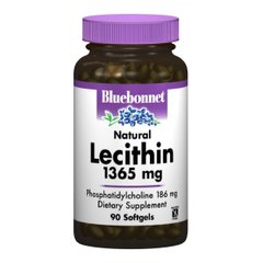 Натуральний лецитин, Bluebonnet Nutrition, 1365 мг, 90 желатинових капсул