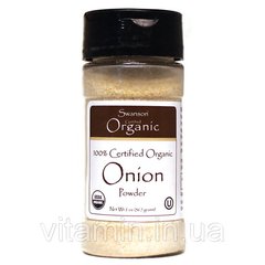 100% сертифікований органічний порошок цибулі 100% Certified Organic Onion Powder, Swanson, 567 г