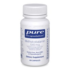 Вітамін В12 метилкобаламін Pure Encapsulations (Methylcobalamin Vitamin B12) 1000 мкг 60 капсул