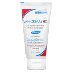 Vanicream, Крем проти сверблячки з HC 1% гідрокортизоном, максимальна сила, для чутливої ​​шкіри, 2 унції (57 г)