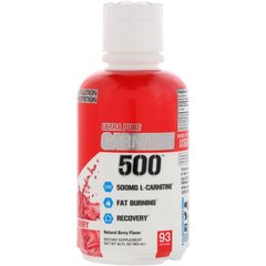 L-карнітин 500, L-Carnitine 500, натуральна ягода, EVLution Nutrition, 16 р унц (465 мл)